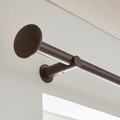 Dunelm Pebble Fixed Metal Curtain Pole with Rings