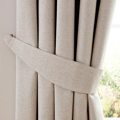 Dunelm Cosmos Natural Tiebacks Brown