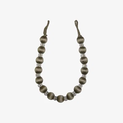 Dunelm Opulence Linen Crystal Tieback Brown