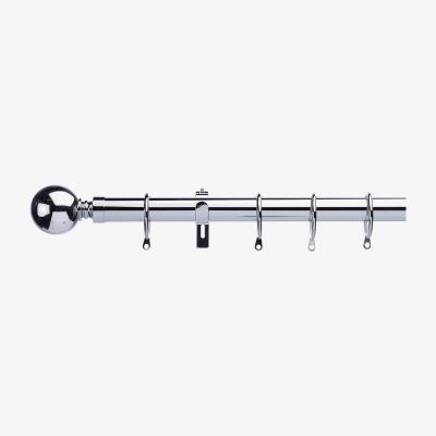 Dunelm Ashton Metal Extendable Curtain Pole Satin Steel (Silver)