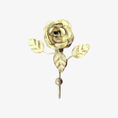 Dunelm Vintage Rose Medium Ivory Gold Hooks Gold