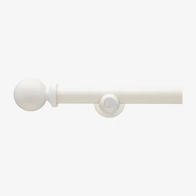 Dunelm Enzo Wood Fixed Curtain Pole White