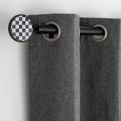 Dunelm Checkerboard Extendable Metal Eyelet Curtain Pole​