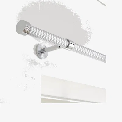 Dunelm Ribbed Extendable Metal Eyelet Curtain Pole