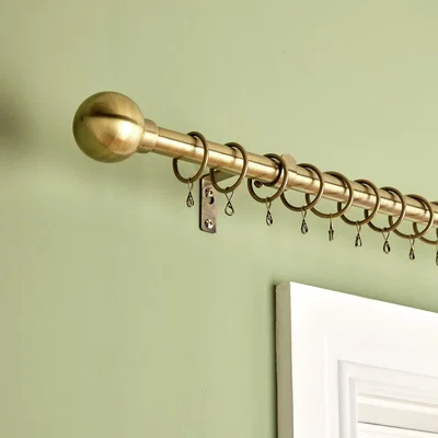 Habitat Argos Home Brass Extendable Curtain Pole - 120cm - 210cm