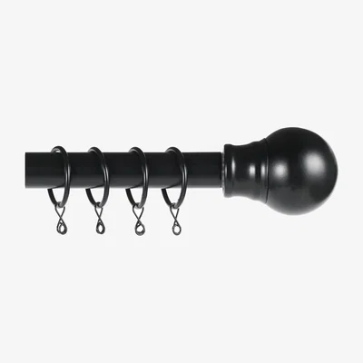 Habitat Argos Home Black Extendable Curtain Pole - 110 cm - 300 cm