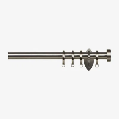 John Lewis John Lewis & Partners Made to Measure Contemporary Straight Curtain Pole, Disc Finial
