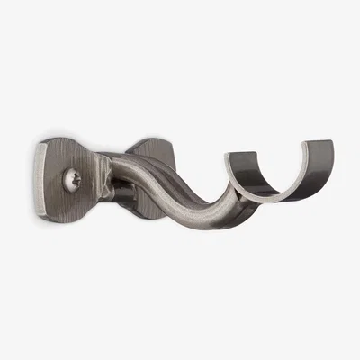 John Lewis John Lewis & Partners Polished Steel Traditional Passing Bracket, Dia.25mm