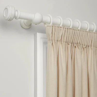 John Lewis John Lewis & Partners Distressed Curtain Pole Kit, White, Dia.35mm