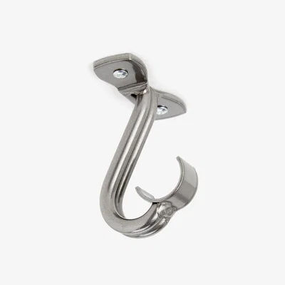 John Lewis Croft Collection Polished Steel Top Fix Bracket, Dia.25mm