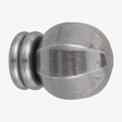 John Lewis John Lewis & Partners Polished Steel Fluted Finial, Dia.25mm