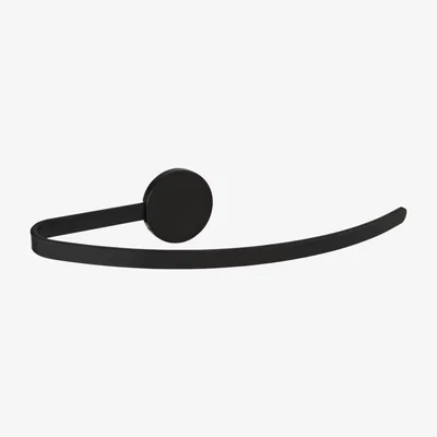 John Lewis John Lewis & Partners Satin Black Holdbacks, Black