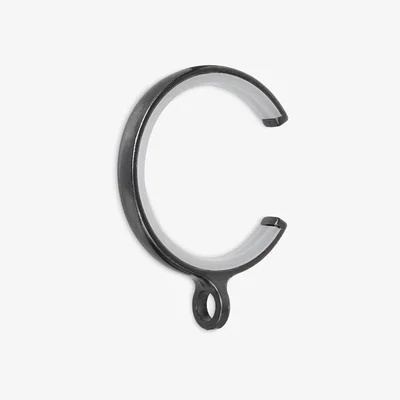 John Lewis John Lewis & Partners Gunmetal Passing Rings, Pack of 6, Dia.28mm