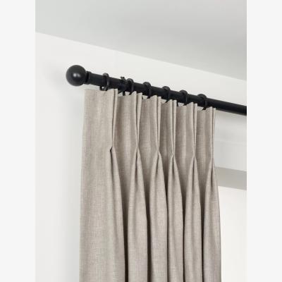 John Lewis John Lewis Select Curtain Pole with Rings and Ball Finial, Wall Fix, Dia.25mm