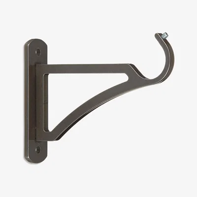 John Lewis John Lewis & Partners Polished Steel Side Bracket, Dia.25mm