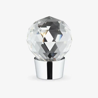 John Lewis John Lewis & Partners Chrome Glass Finial, Dia.28mm