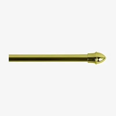 The Range 13mm Extendable Metal Curtain Cafe Rods - Brass / 135cm