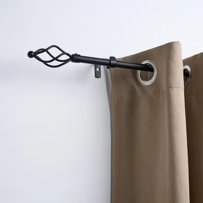 The Range OHS Twist Extendable Curtain Pole - Black / 119cm / 0.8