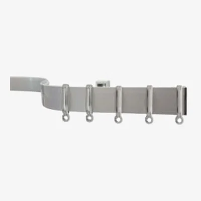 The Range Silver Straight Aluminium Curtain Track - Silver / 370cm