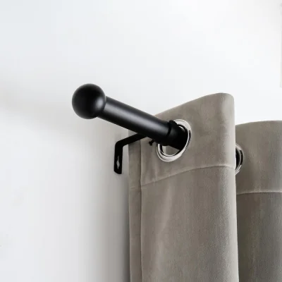 The Range OHS Trumpet Extendable Curtain Pole - Black / 7cm / Iron