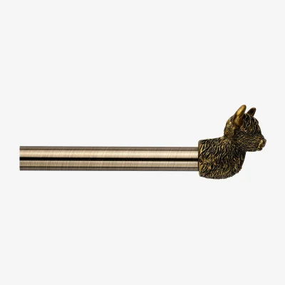 The Range Highland Cow Curtain Pole - Brass