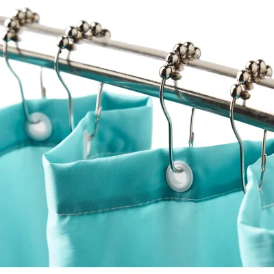 The Range Easy Glide Shower Curtain Hooks - Silver