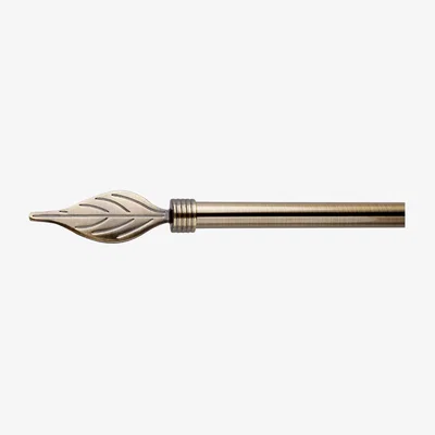 The Range Cherry Leaf Curtain Pole - Antique Brass / 120cm