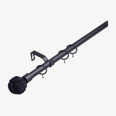 The Range 19 mm Extendable Metal Curtain Poles Rods - Gun Metal