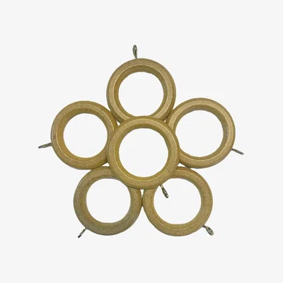 The Range Pack of 6 Genoa Rings - Oak