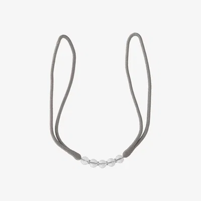 The Range Beads and Diamante Tieback  - Silver