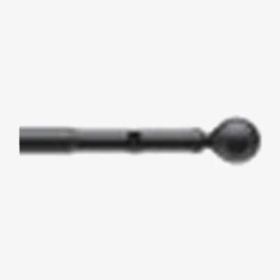 The Range 22-25mm Ball End Metal Eyelet Extendable Curtain Pole Set - Black