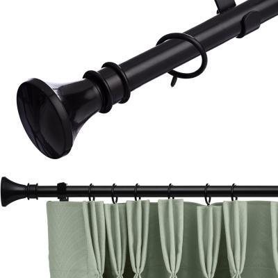 The Range 16-19 mm Extendable Metal Curtain Pole Rods Voile Easy Fitting - Black