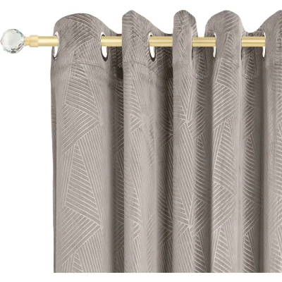 The Range 16-19mm Cristalla Extendable Eyelet Metal Curtain Pole Set - Gold