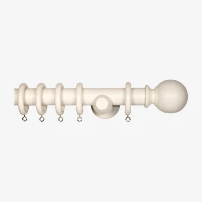 The Range Richmond Ball Finial Curtain Pole - White / 180cm