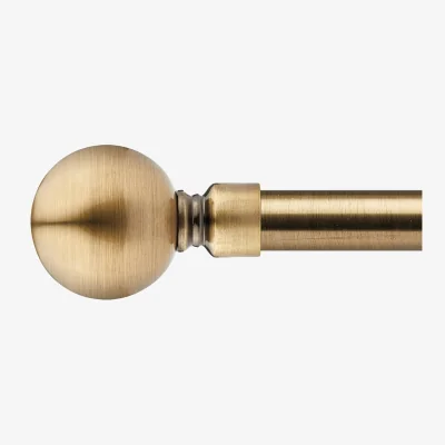 The Range 16-19mm Sphere Extendable Eyelet Metal Curtain Pole Set - Antique Brass
