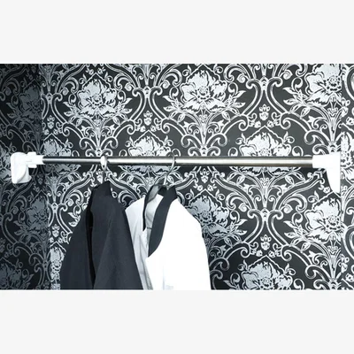 The Range Extendable Telescopic Shower Curtain Pole - Silver / 120cm