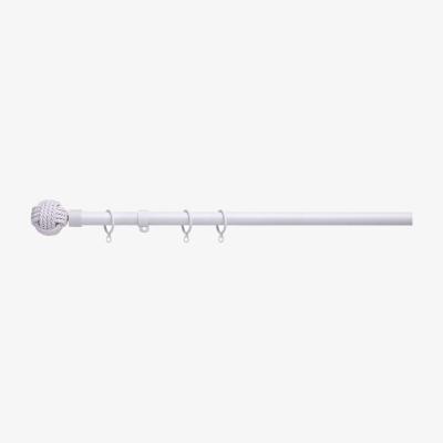 The Range 19 mm Extendable Metal Curtain Poles Rods - White