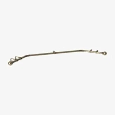 The Range 28mm 400cm Antique Brass Ball End Eyelet Bay Pole Set - Antique Brass