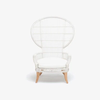 Amara Made Goods - Aurora Lounge Chair - White Rattan