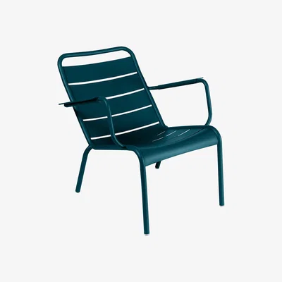 Amara Fermob - Luxembourg Low Armchair - Acapulco Blue
