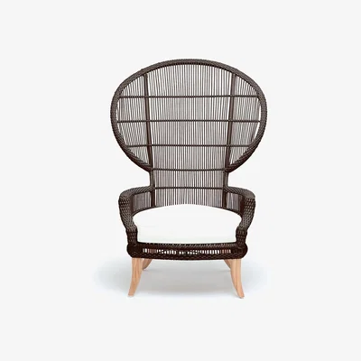 Amara Made Goods - Aurora Lounge Chair - Brown Rattan