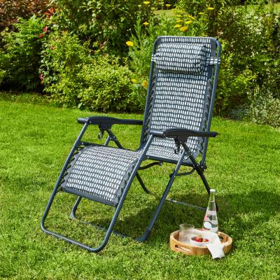 Dunelm Polkadot Monochrome Print Padded Lounger