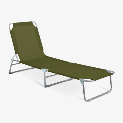 Habitat Habitat Folding Metal Sun Lounger - Green