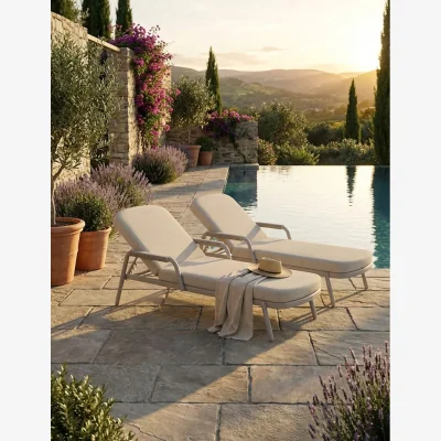 Marks & Spencer Royalcraft Set of 2 Haze Sun Loungers Beige