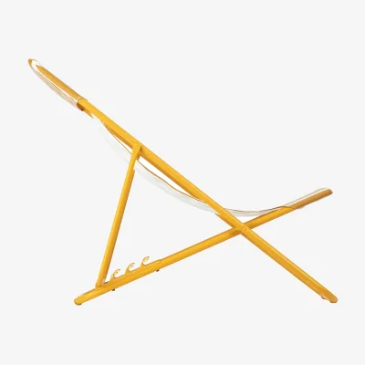 Nordic Nest Lafuma Maxi Transat sun lounger Honey Stripes