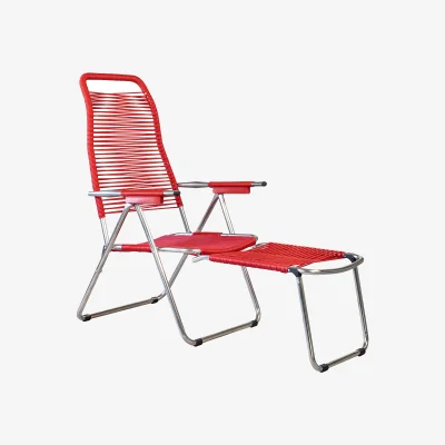 Nordic Nest Fiam Spaghetti sun lounger Red