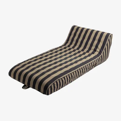 Nordic Nest Garden Glory Garden Glory floating sunbed Black-beige 85x168.5 cm