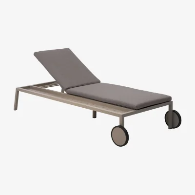 Nordic Nest Brafab Samvaro chaise lounge 218x92 cm Khaki-soft dawn