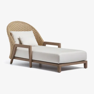 OKA OKA, Shorwell Lounger Set - Natural Teak, BAO Bundle