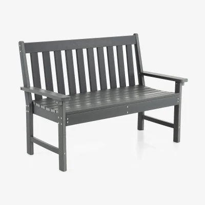 The Range 2-Person Garden Bench Patio Lounger - Grey
